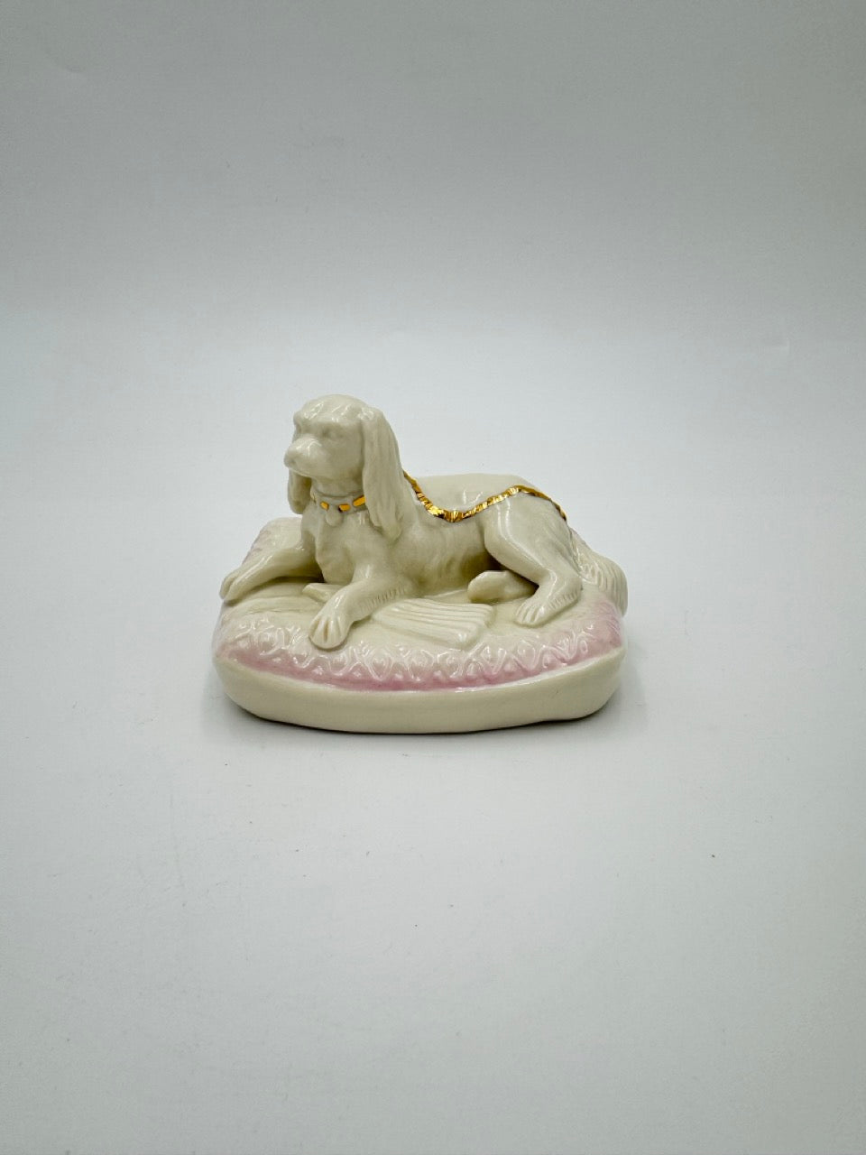 Miniature Belleek Glass Dog Figure